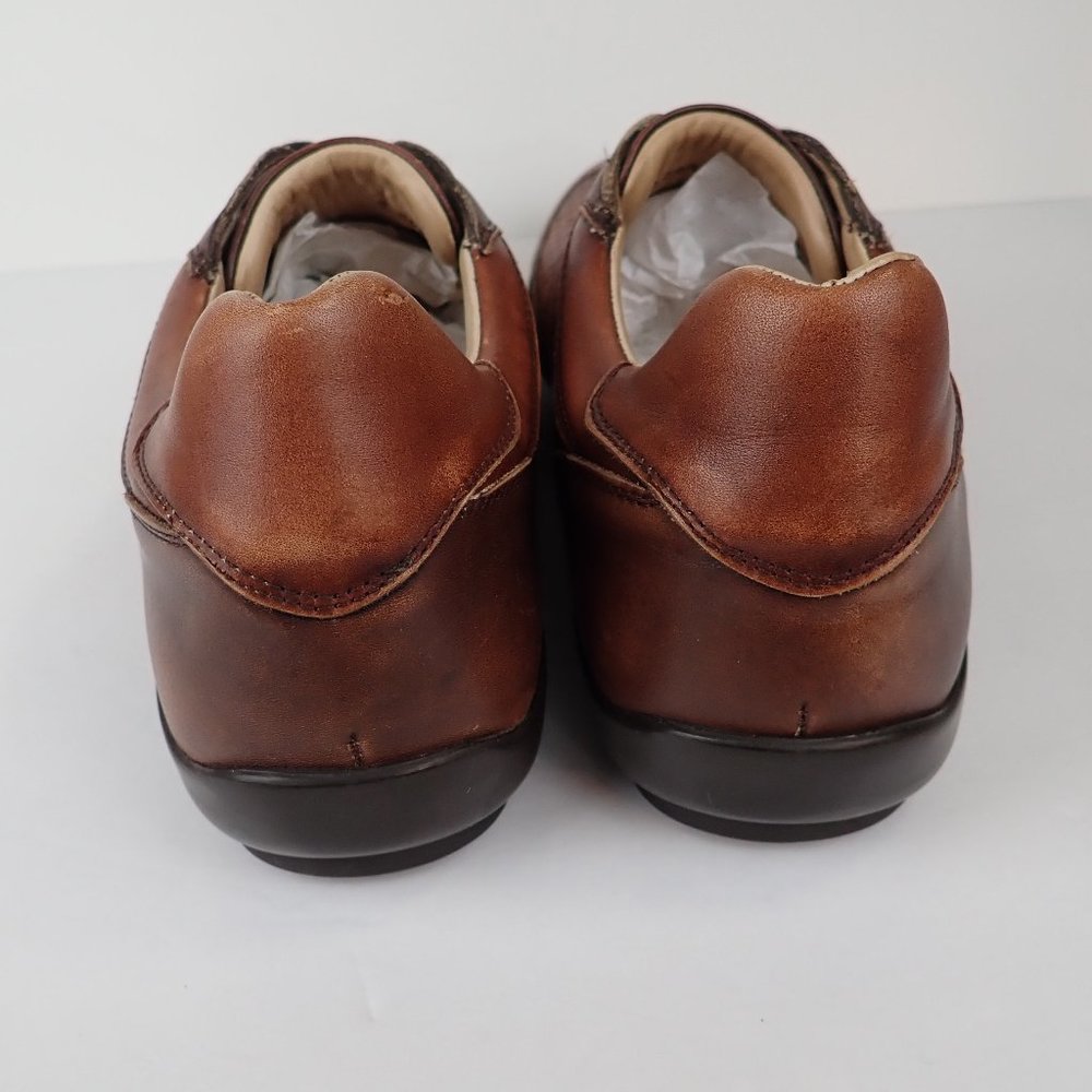 Mezlan Dress Sneaker Leather Shoe Mens 9.5 M Brown Perforated Made in Spain - Picture 6 of 13